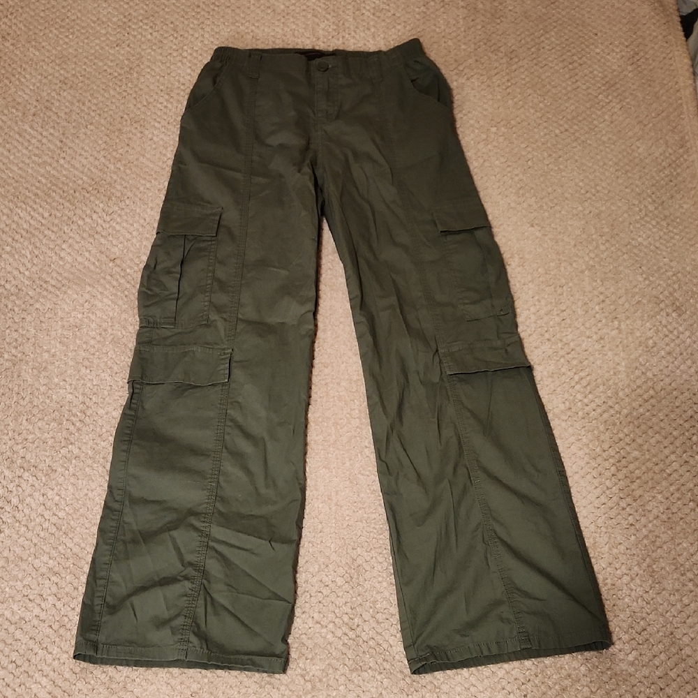 No Boundaries Green Cargo Pants Utility Style